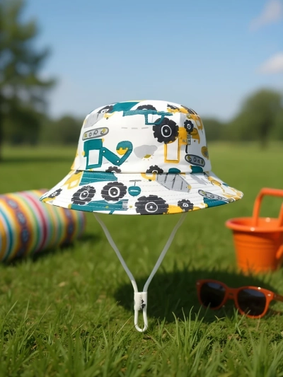 Royalfashion Bērnu Panamas Cepure ar Priecīgiem Uzšuvumiem
