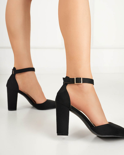 OUTLET Black women's sandals on the Kinotia post - Footwear