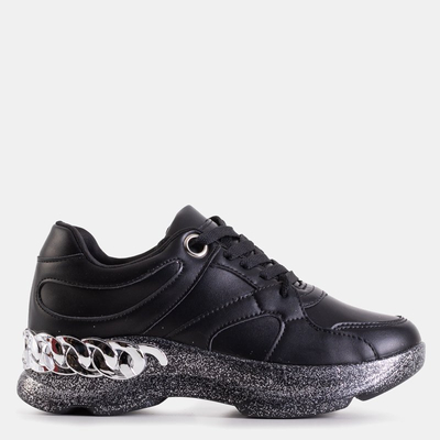 Black women's sports sneakers from Hendi - Footwear