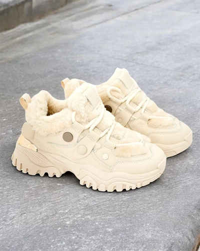 Royalfashion Women's Fashion Sneakers with Insulation Poriomo