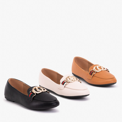 Women's moccasins with camel toe decorations Meneris - Footwear