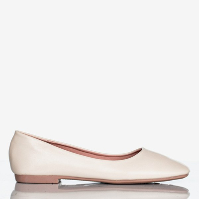 Beige women's flat heels Lin - Footwear 1