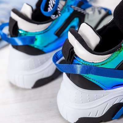 Sports ugly shoes with Viridiana holographic inserts - Footwear
