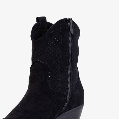 Black openwork boots a'la cowboy boots Bakkerom - Footwear