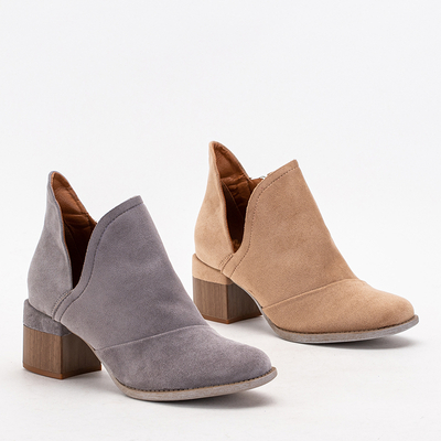 Серые женские ботильоны Karela