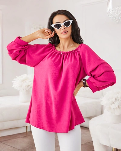 Royalfashion Sieviešu blūze a'la Spāņu ar ruflēm