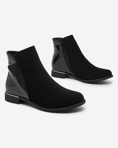 Royalfashion Black women's boots with zirconia Overlissa