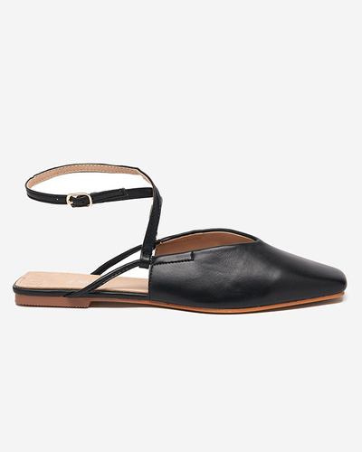 Sandales a'la balerīna melnā krāsā Talio- Shoes