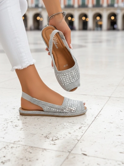 Royalfashion Женские сандалии эспадрильи с цирконами Belle Sparkle