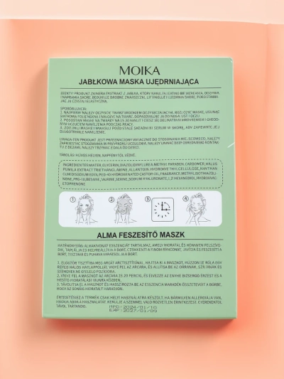 MOIKA Jabolčna maska v listu za učvrstitev