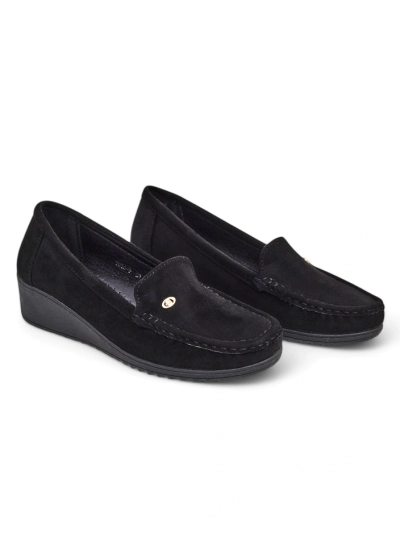 Royalfashion Women's moccasins on a low wedge Lepolt