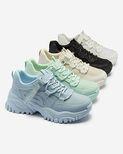 White women's sneaker sports shoes Evilpo- Footwear