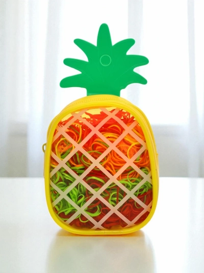 Royalfashion Miltifargede silikongummistrikker Ananas