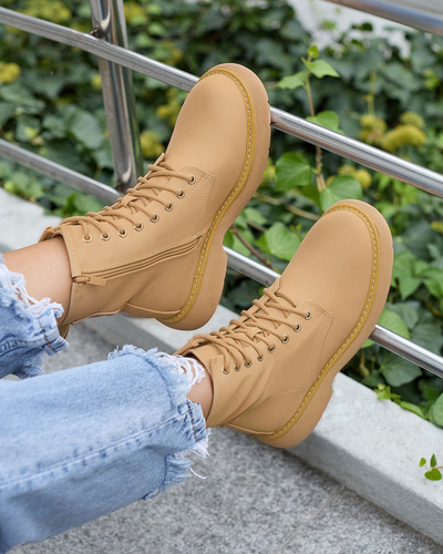 Royalfashion Matēti gaiši brūni Kucillo sieviešu zābaki