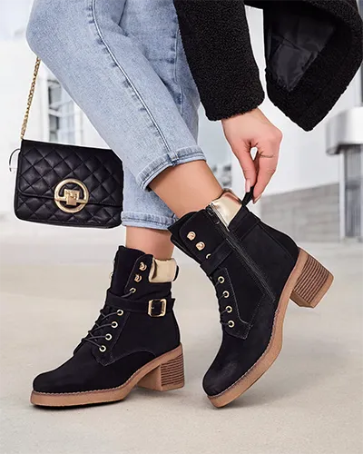 Royalfashion Sieviešu zemas papēža ķēdiņbikses Nedelin