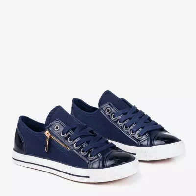 OUTLET Richmond navy blue women's sneakers - Footwear