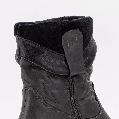 OUTLET Dark gray women's eco-leather cowboy boots Vetika - Footwear