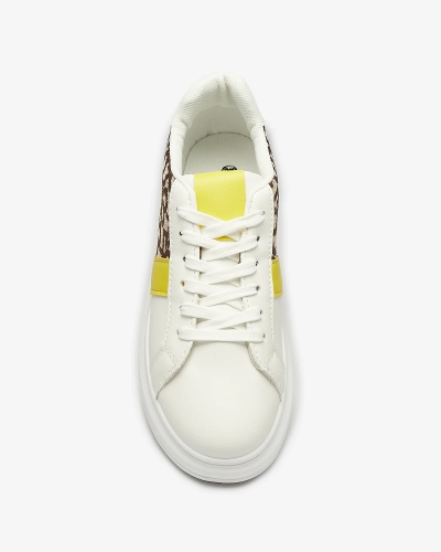 Royalfashion Бело-коричневые женские спортивные туфли Mlysio