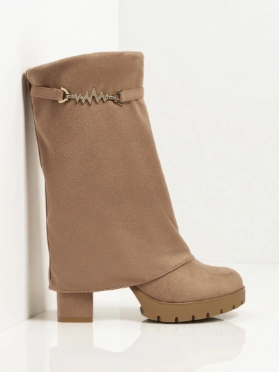 Flora Light Brown Elegant Autumn Ankle Boots