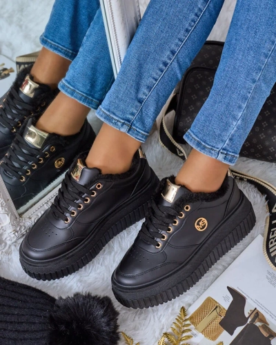 Royalfashion Warmed women's sneakers with fur Sofi