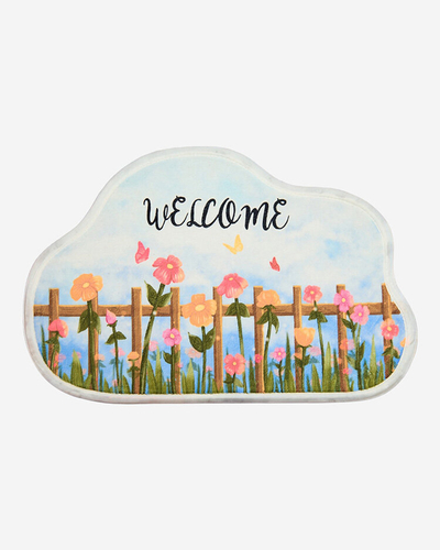 Royalfashion Colorful doormat rug with flowers 40x60