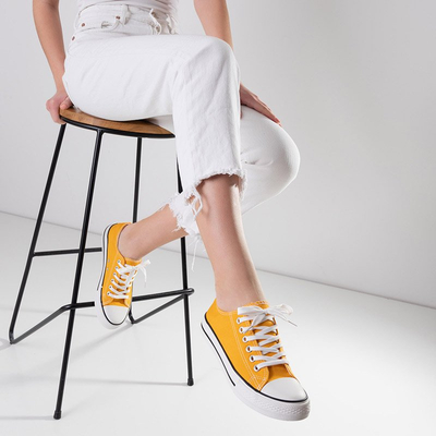 Желтые женские кеды Gabrela