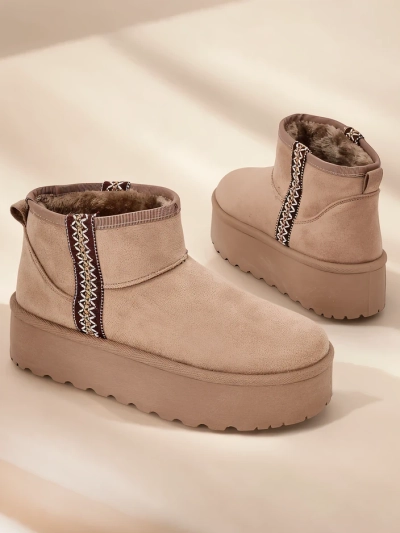 Karaliskā mode īsas zābaki sievietēm sniega zābakstilā Haluzi