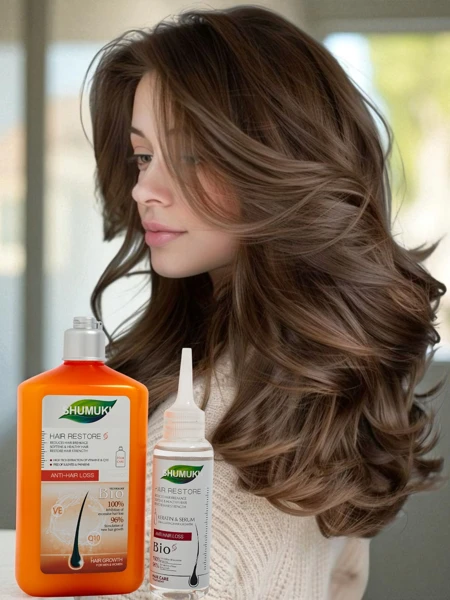 Shumukh Shampoo dhe Serum për flokë 2në1 - kundër thyerjes së flokëve