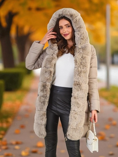 Royalfashion Sieviešu jaka ar noņemamām piedurknēm