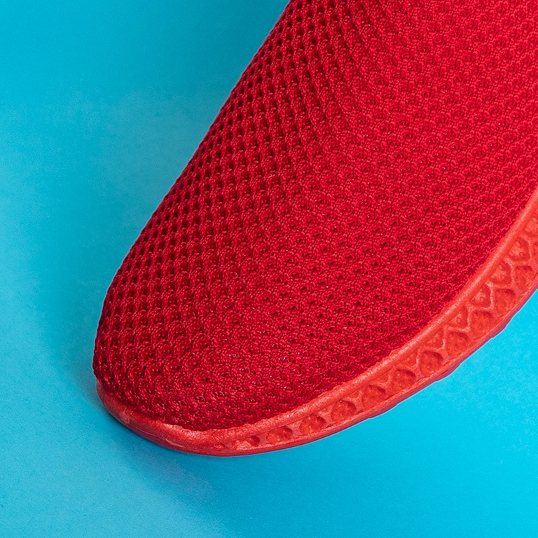 Red sports slip on shoes for men Galant - Footwear