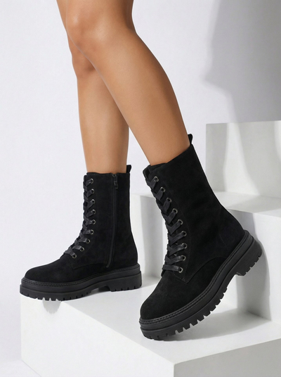 Женские ботинки из эко-замши Molistea в стиле рабочих