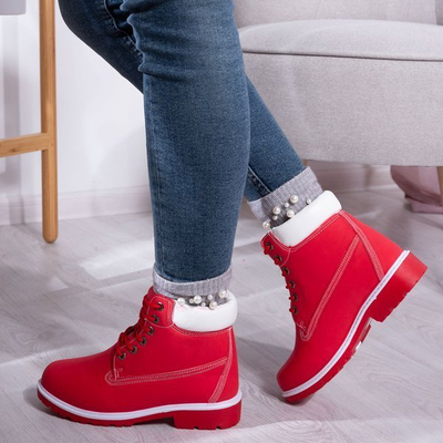 Red insulated hiking boots Ellea - Footwear