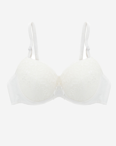 Ecru Women's push-up bra - Underwear