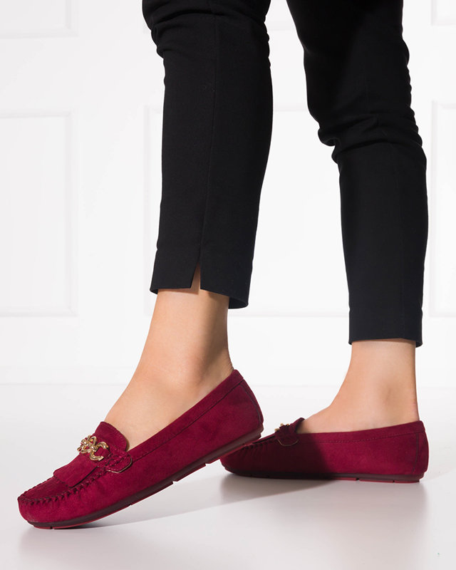 Terikala maroon eco-suede loafers for women - Footwear