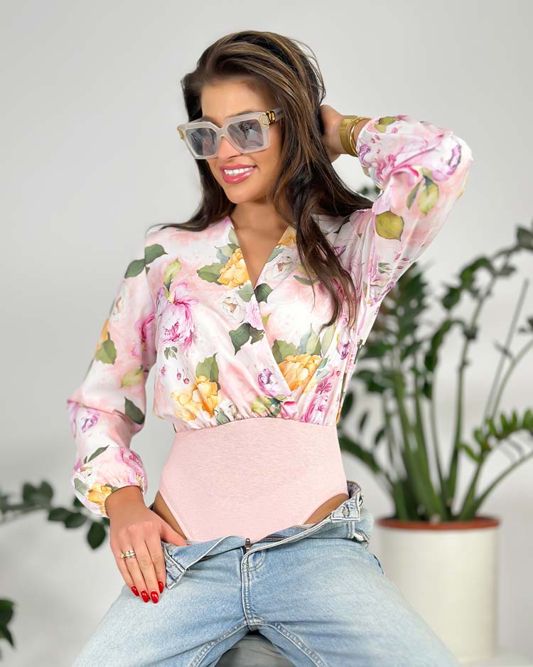 Royalfashion Women's print bodysuit