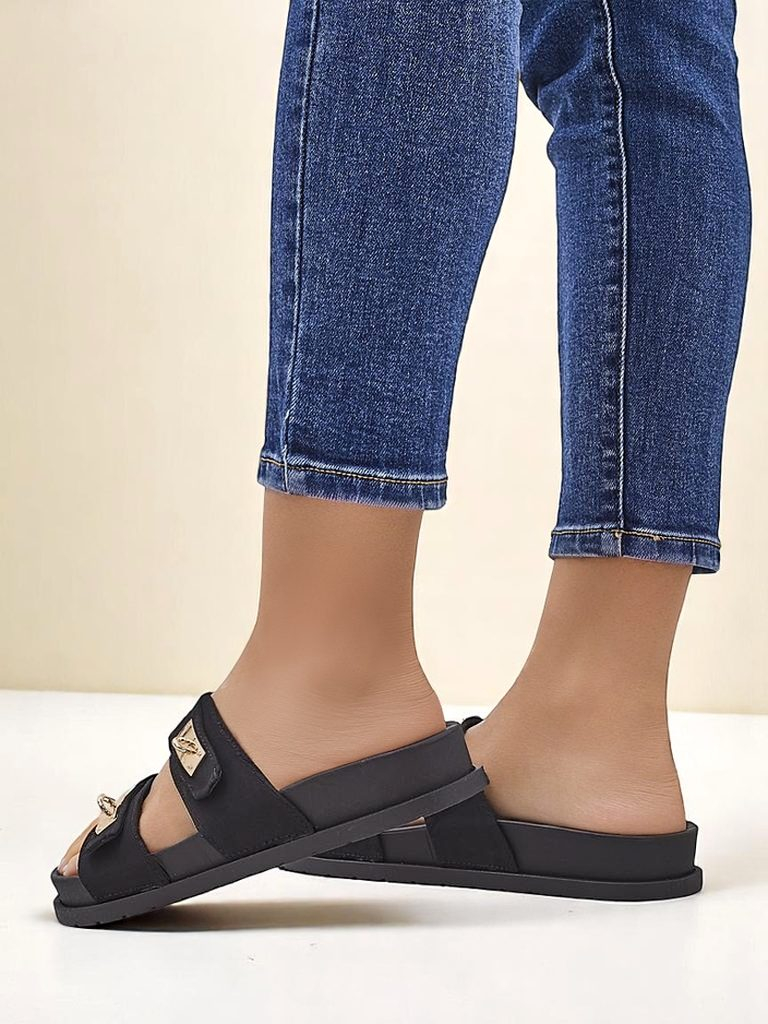 Royalfashion Women's slippers with decorative buckles Costes