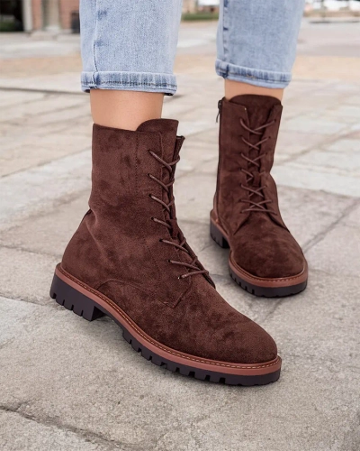 Женские ботинки на шнуровке Royalfashion Gosop