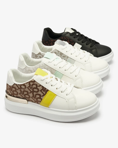Royalfashion White and brown women's sports shoes Mlysio