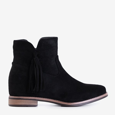 Black women's ankle boots on an indoor wedge Drezden - Footwear