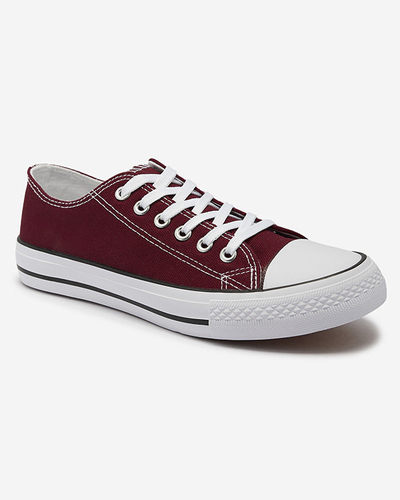 Maroon women's classic lace-up sneakers Ogisa - Footwear