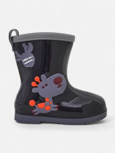 Royalfashion Children's galoshes with Funny Time patches