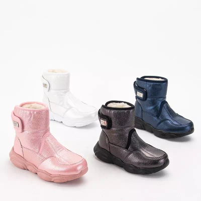 OUTLET Children's navy blue snow boots with Velcro Keveri - Footwear