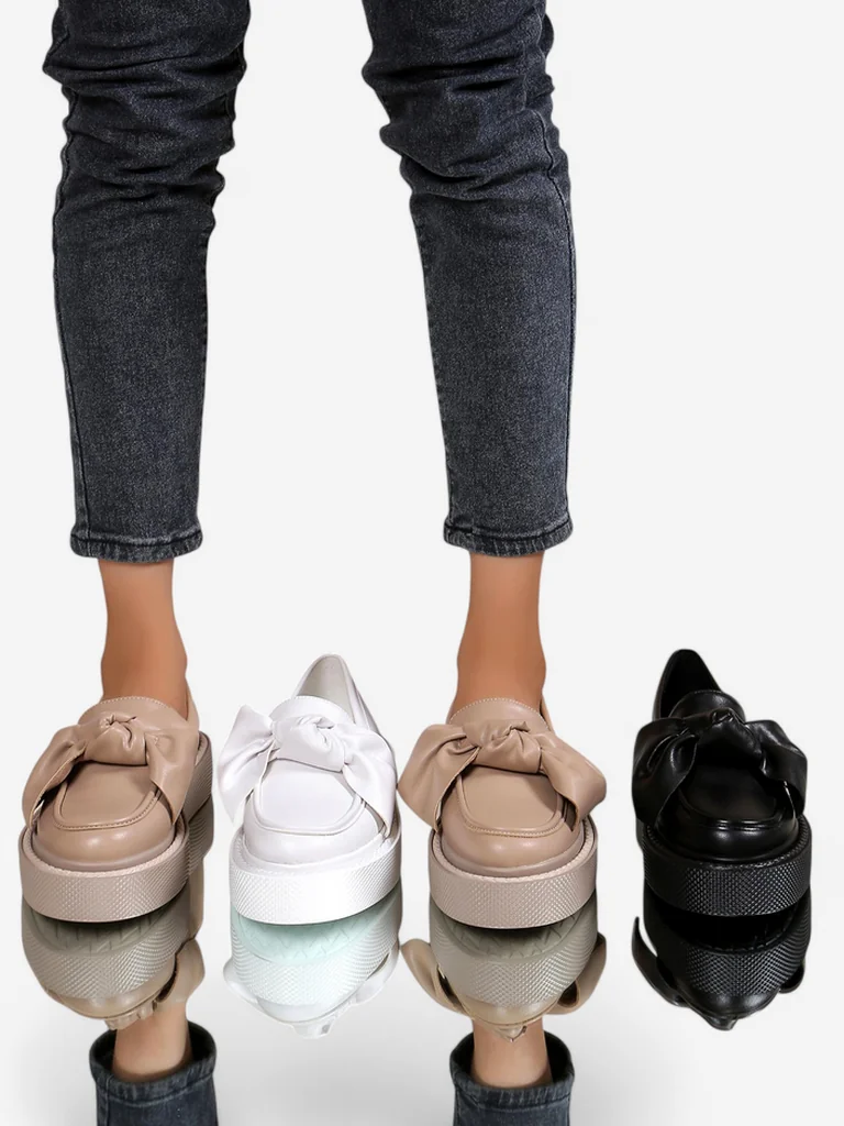 Royalfashion Элегантные женские мокасины с бантиком Ortto