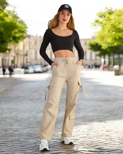 Royalfashion Sieviešu auduma kaujas bikses