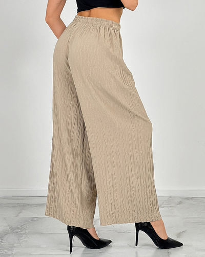 Royalfashion Sieviešu platās plisētās bikses