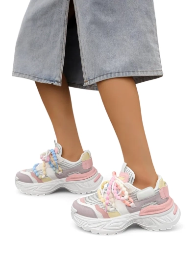 Royalfashion Women's sporty sneakers on a thicker sole Loness