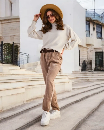 Royalfashion Vienkāršas sieviešu velvēna veida bikses