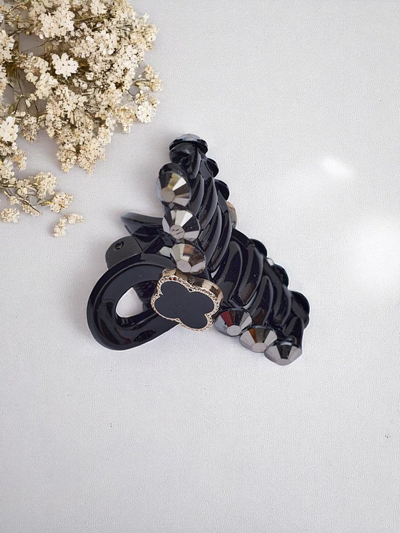 Royalfashion Hair Clip with Zirconias Crystal Charm