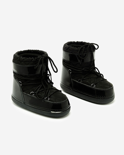 Royalfashion Черные женские сапоги со стелькой Yevnoiela