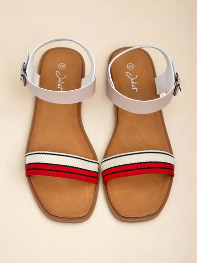 Royalfashion Sieviešu plakanas zoles sandales Naya